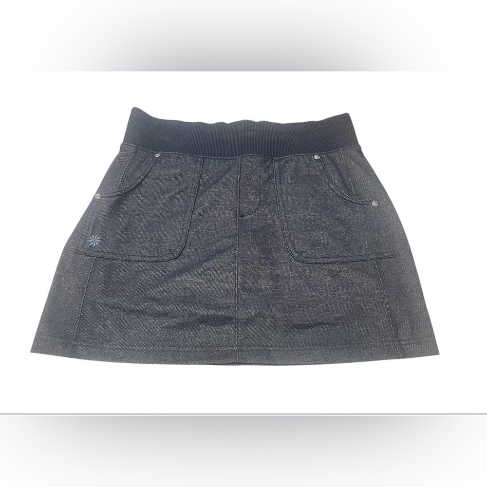 Athleta Northpeak Skort Women S Stretch Poly 4 Pocket Mini Jean Look Drawstring